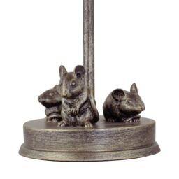 First Choice Lighting Set of 2 Maurice - Antique Gold Mouse Table Lamps Oatmeal Linen Shade - thumbnail 4