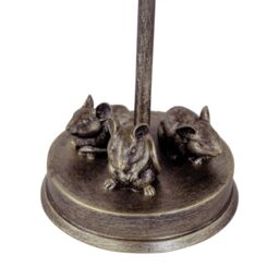 First Choice Lighting Set of 2 Maurice - Antique Gold Mouse Table Lamps Oatmeal Linen Shade - thumbnail 5