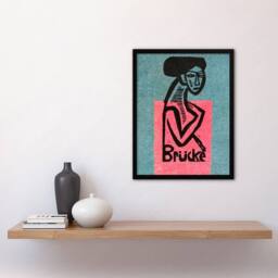 Artery8 Die Brucke Artist Group Exhibition Kirchner Framed Wall Art Print in Blue - Size: A3 - thumbnail 2