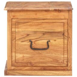 Berkfield Home Chest 40x40x40 cm Solid Acacia Wood in Brown - Size: 40 x 40 x 40 cm - thumbnail 4