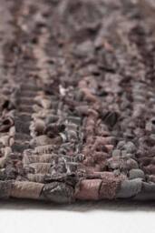 Homescapes Denver Leather Woven Rug in Brown - Size: 150 cm x 240 cm - thumbnail 4