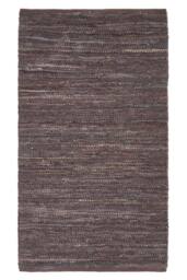 Homescapes Denver Leather Woven Rug in Brown - Size: 150 cm x 240 cm - thumbnail 2