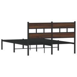 Berkfield Home Bed Frame without Mattress with Headboard Brown Oak 140x190 cm - thumbnail 6