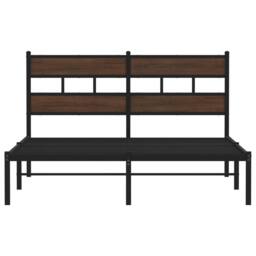 Berkfield Home Bed Frame without Mattress with Headboard Brown Oak 140x190 cm - thumbnail 4
