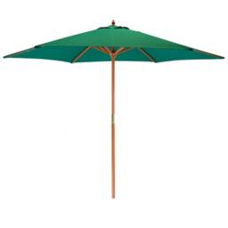 Harbour Housewares Wooden Garden Parasol 2.7m in Green - thumbnail 1