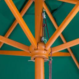 Harbour Housewares Wooden Garden Parasol 2.7m in Green - thumbnail 4