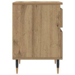 Berkfield Home Modern Bedside Cabinets 2 pcs Artisan Oak 40x35x50 cm Engineered Wood in Brown - Size: 40 x 35 x 50 cm - thumbnail 6