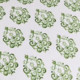 Furn Krissa Block Printed Velvet Cushion in Green - Size: 40 cm x 60 cm - thumbnail 4