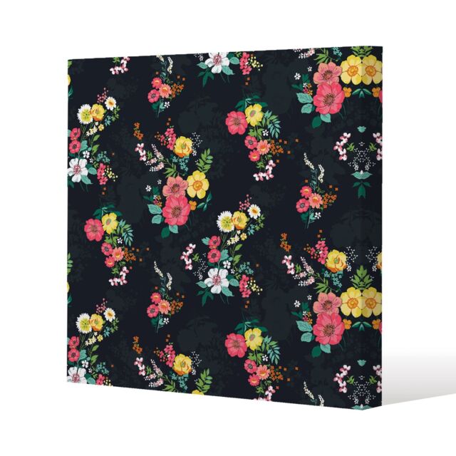 Benjamin Tate Design Floral Pattern (Canvas Print) / 61 x 61 x 4cm in Natural - Size: 61 x 61 x 4 cm - image 1