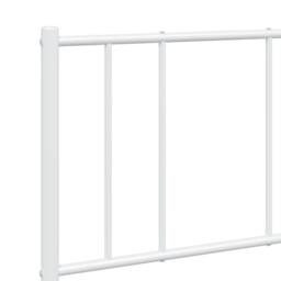 Berkfield Home Metal Bed Frame with Headboard White 120x200 cm - Size: Small Double - thumbnail 9