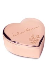 Personalised Memento Company Women's Personalised Floral Rose Gold Heart Trinket Box - thumbnail 1