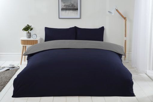 New Edge Blinds Brights Reversible Duvet in Blue - Size: King - image 1