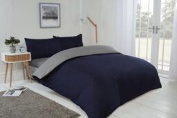 New Edge Blinds Brights Reversible Duvet in Blue - Size: King - thumbnail 4