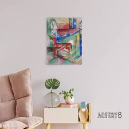 "Artery8 Landscape Animals Abstract Franz Marc Vintage Canvas Wall Art - Size: W18"" x H24""" - thumbnail 3