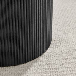 FurnitureboxUK Penrose Round Wooden Pedestal Coffee Table in Black - thumbnail 5