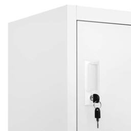 Berkfield Home Locker Cabinet Light Grey 90x40x180 cm Steel - Size: 90 x 40 x 180 cm - thumbnail 7