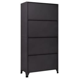 Berkfield Home Locker Cabinet Anthracite & Red 90x40x180 cm Steel in Black - Size: 90 x 40 x 180 cm - thumbnail 5