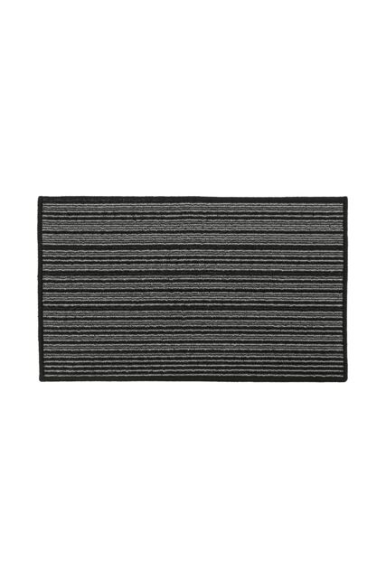 JVL Arona Machine Washable Latex Backed Doormat, 50x80cm, Black - Size: 50 cm x 80 cm