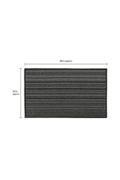 JVL Arona Machine Washable Latex Backed Doormat, 50x80cm, Black - Size: 50 cm x 80 cm - thumbnail 5