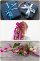 Neel Blue Double Sided Satin Polyester Ribbon Roll, 15mm x 25 Metres in Rose Gold - thumbnail 8