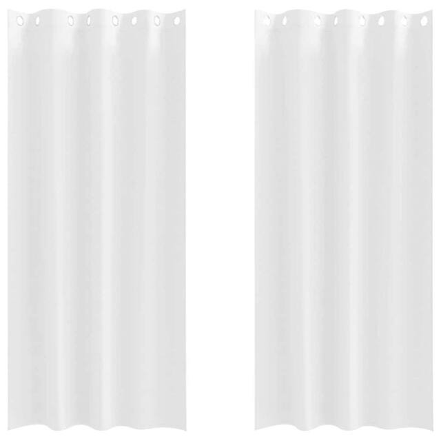 Berkfield Home Curtains with Curtains 2 pcs Pure white 260 x 140 cm Polyester - image 1