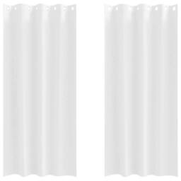 Berkfield Home Curtains with Curtains 2 pcs Pure white 260 x 140 cm Polyester - thumbnail 1