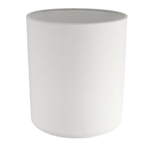 Happy Homewares Contemporary & Stylish Linen Fabric Lamp Shade in White - Size: 6 inches - image 1