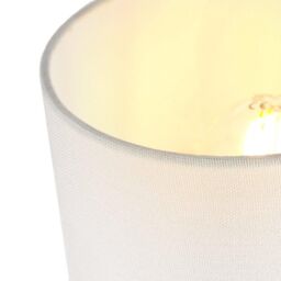 Happy Homewares Contemporary & Stylish Linen Fabric Lamp Shade in White - Size: 6 inches - thumbnail 3