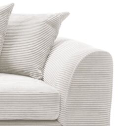 Abakus Direct Jumbo 3 Seater Sofa White - thumbnail 6