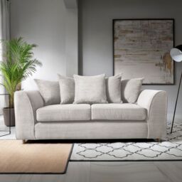 Abakus Direct Jumbo 3 Seater Sofa White - thumbnail 1