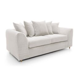 Abakus Direct Jumbo 3 Seater Sofa White - thumbnail 2