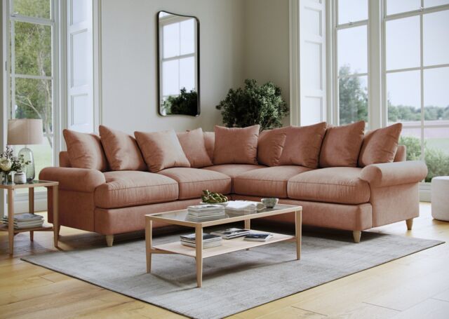 The Great Sofa Company Beatrice 2 Corner 2 Faro Coral in Pink