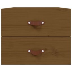 Berkfield Home Wall-mounted Bedside Cabinet Honey Brown 50x36x40 cm - Size: 50 x 36 x 40 cm - thumbnail 6
