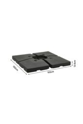 Living and Home 92KG Commercial Super Heavyweight 4pc Set - HDPE Plastic Fillable Stand Weights for Outdoor Cantilever Parasol Base, Heavy Duty - thumbnail 6