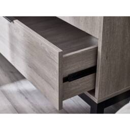 Cheshire Premium Kora 2 Door & 1 Drawer Wardrobe in Grey Oak - thumbnail 8