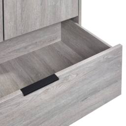 Cheshire Premium Kora 2 Door & 1 Drawer Wardrobe in Grey Oak - thumbnail 6