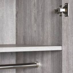 Cheshire Premium Kora 2 Door & 1 Drawer Wardrobe in Grey Oak - thumbnail 7