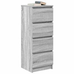 Berkfield Home Sideboard Grey Sonoma 37.5x35x99 cm Engineered Wood - thumbnail 4