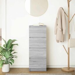 Berkfield Home Sideboard Grey Sonoma 37.5x35x99 cm Engineered Wood - thumbnail 3