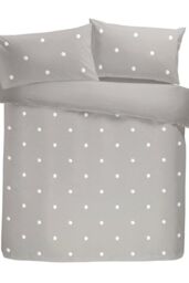 Appletree 'Dot Garden' 100% Cotton Embellished Duvet Cover Set in Silver - Size: Single - thumbnail 4
