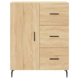 Berkfield Home Highboard Sonoma Oak 69.5x34x180 cm Engineered Wood in Light Tan - thumbnail 8