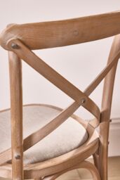 Dibor Set of 2 Rustic Vintage Nemours Solid Wood Frame Home Furniture Dining Chairs in Natural - thumbnail 5