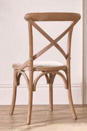 Dibor Set of 2 Rustic Vintage Nemours Solid Wood Frame Home Furniture Dining Chairs in Natural - thumbnail 3