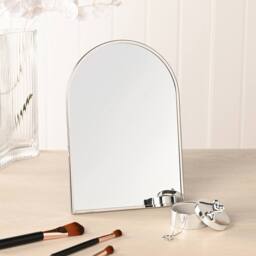 Sophia Nickle Plated Steel Mirror Large in Silver - thumbnail 2