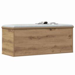 Berkfield Home Storage Box in Artisan Oak - 90x35x35 cm, Made from Engineered Wood in Brown - Size: 90 x 35 x 35 cm - thumbnail 3