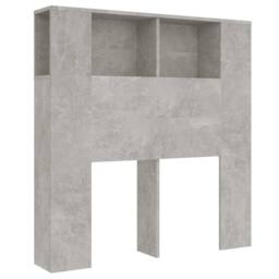 Berkfield Home Headboard Cabinet Concrete Grey 100x18.5x104.5 cm - thumbnail 3