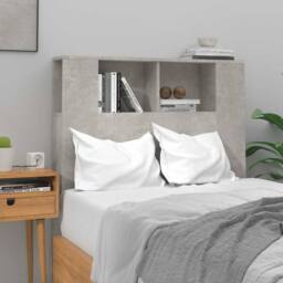 Berkfield Home Headboard Cabinet Concrete Grey 100x18.5x104.5 cm - thumbnail 2