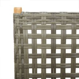 Berkfield Home Reclining Garden Chairs 4 pcs Grey Poly Rattan & Solid Wood - thumbnail 9