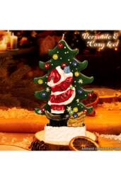 Deco Express Christmas Candle Santa & Christmas Tree Xmas Home Décor in Green - thumbnail 3