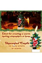 Deco Express Christmas Candle Santa & Christmas Tree Xmas Home Décor in Green - thumbnail 4